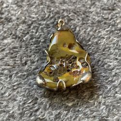 Amber Sterling Necklace