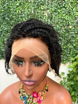 Black Kinky mini twist loc wig