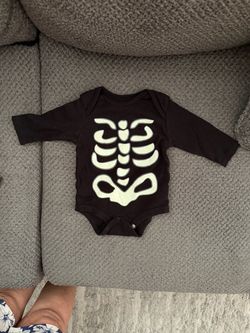 Baby Skeleton Halloween Onesie Long Sleeve