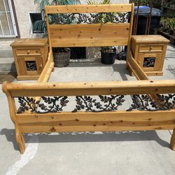 Queen size frame, and nightstands