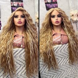 Human Hair Blended Lace Front Lace part Wig 