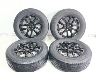 (6540) 18-23 Chevy Chevrolet Traverse Black 18” Wheel Set 2018 2019 2020 2021 2022 2023
