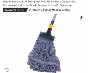 Heavy duty commercial cotton mop, new