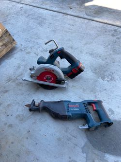 Bosch skill saw and reciprocating saw