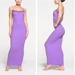 Skims Lace Long Skip Dress 
