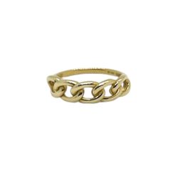Ring yellow Gold 14k. Cuban Link