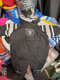 Raiders reversible kids snow overall size 3 to 12 months