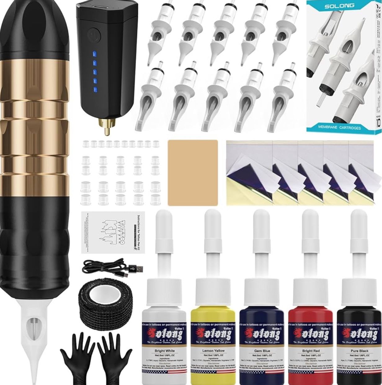 Wireless Rotary Tattoo Kit