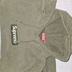 Supreme Box Logo Hoodie Olive Size Large