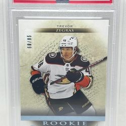 TREVOR ZEGRAS RC /85 PSA 9 2021 Upper Deck Artifacts LIGHT BLUE STEEL #166