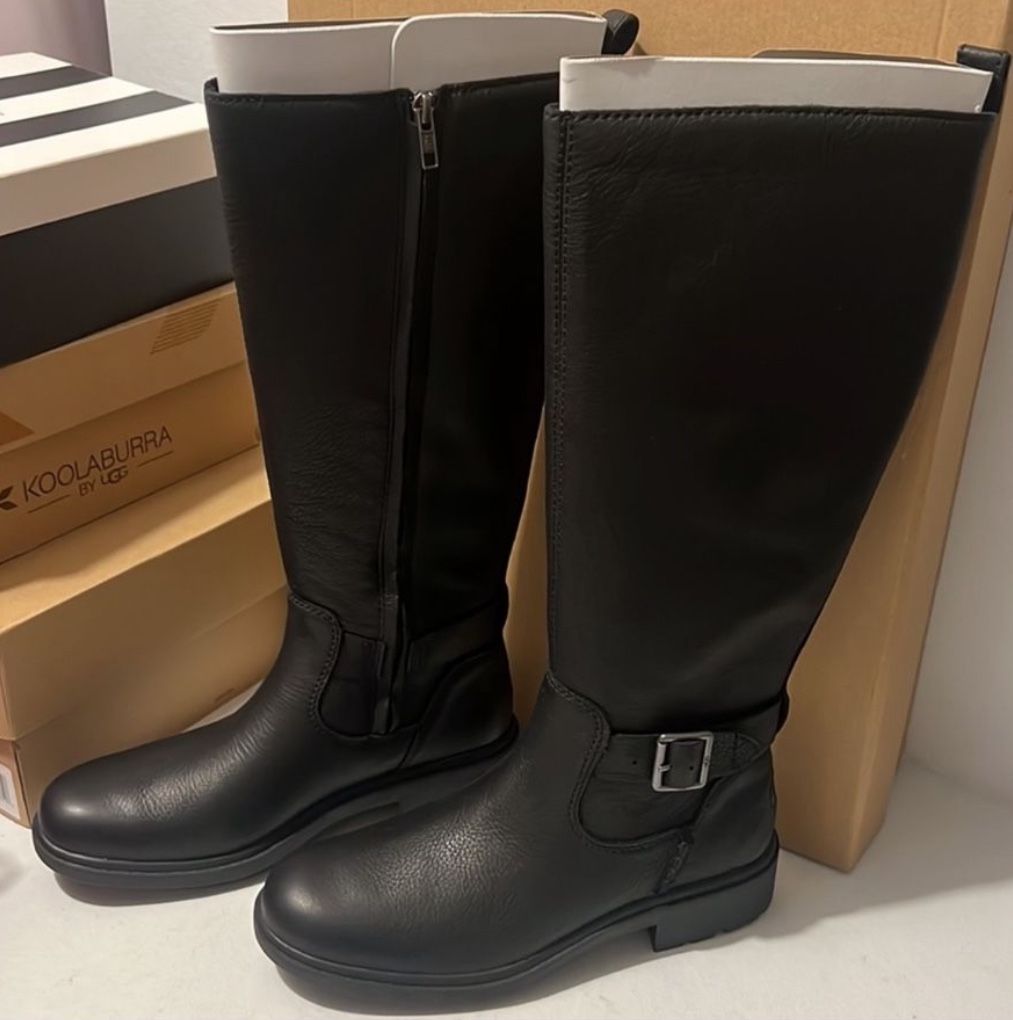 New Never Worn All Leather Size 8 UGG Harrison Riding Tall Boots Shoes Style 1123491