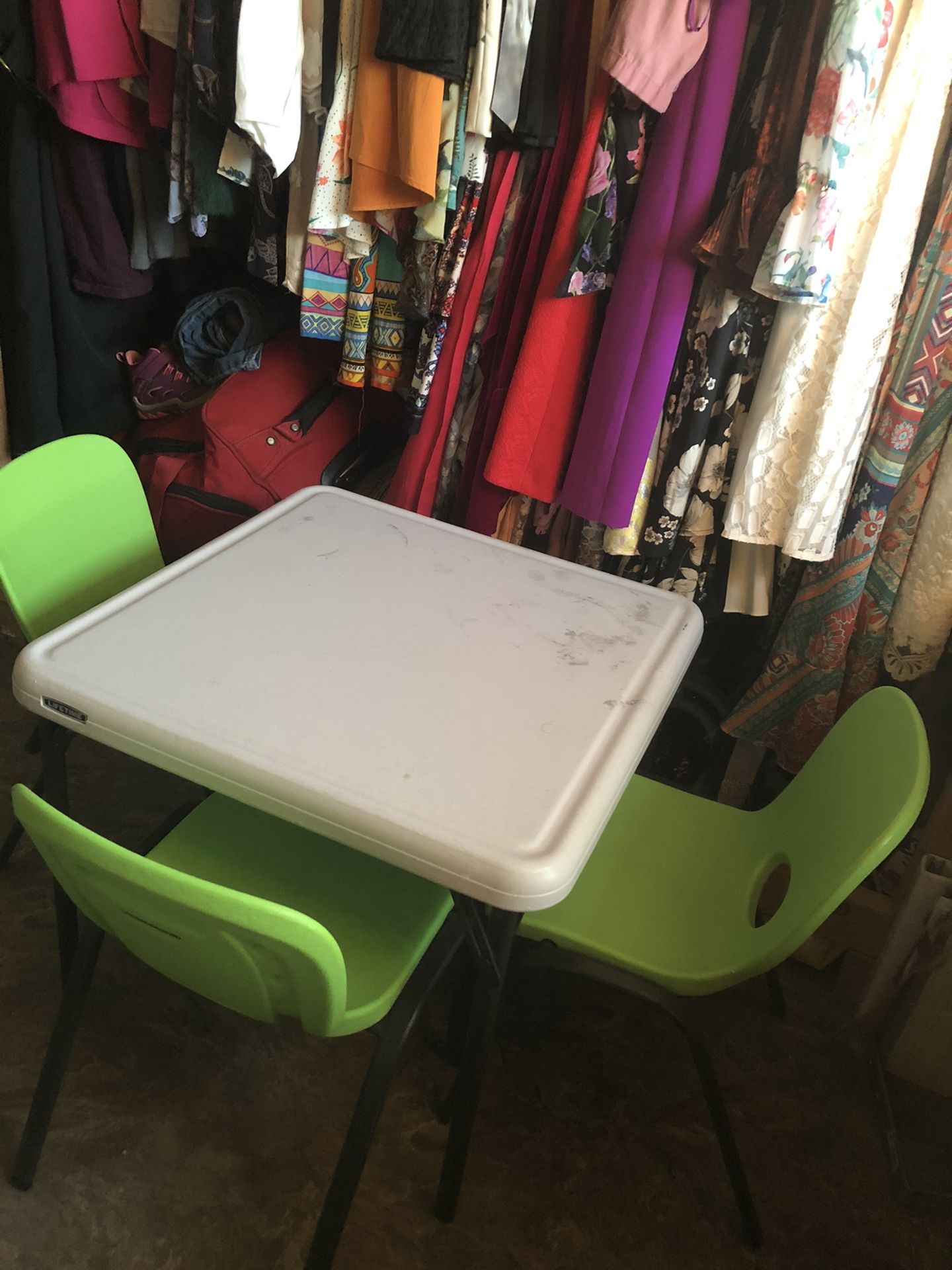 Lifetime kids table and 3 chairs