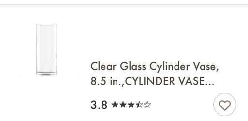 Clear glass vases 8.5 in