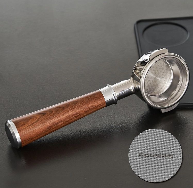54mm Portafilter Compatible with Breville BES870/878/880/876 Series,Espresso Double Spouts Portafilter with 3 Ear & Stainless Steel Basket