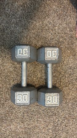Cast Iron Hex Dumbbells (set Of 30lbs each)