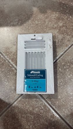 Sidewall/ceiling 3-way vent 8in x 4in