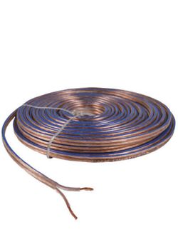 Car Home Audio Speaker Wire Transparent Clear Cable 16AWG 50ft 16/2 Gauge