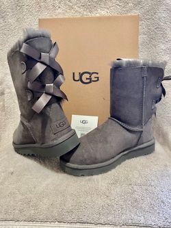 UGG Bailey Bow II Women's 10 Boot Gray New In Box