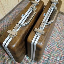 Mid Century Vintage American Tourister ESCORT Briefcase Attaché Hard Case $20 Each/Both $30!