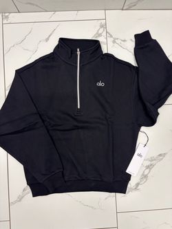Alo Yoga Black Quarter-Zip Pullover