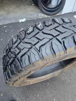 One tire Lt37x12.50r20 Toyo RT Open Country like 95% tread on $120.00