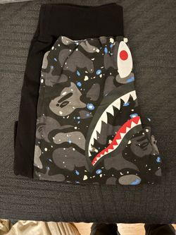 BAPE Shark Camo Sweat Shorts