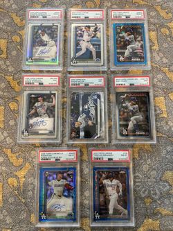 TOPPS CHROME DODGERS OHTANI PSA 10 PSA 9 LOT