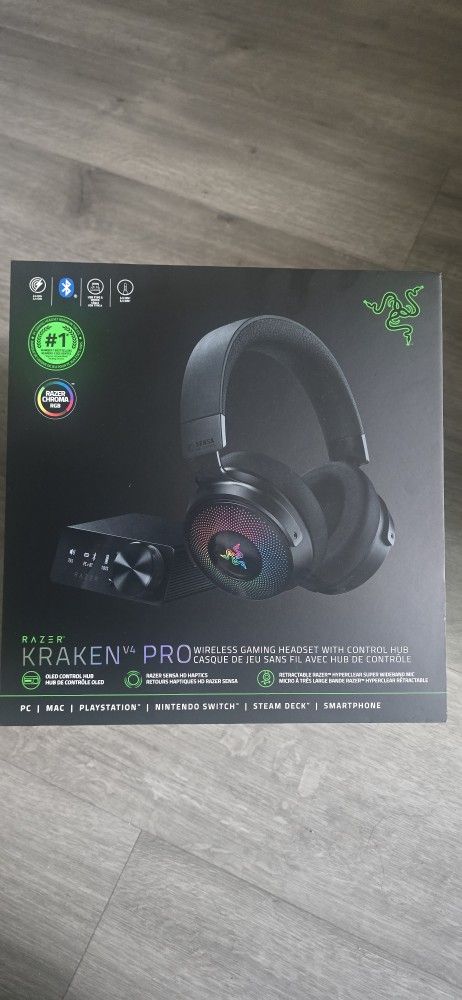 Razer Kraken V4 Pro Wireless Gaming Headset with Control Hub
