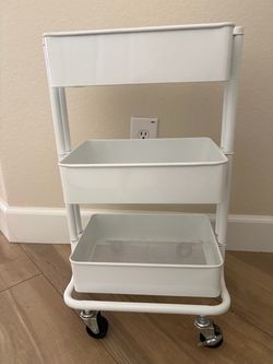 White Rolling Cart