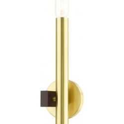Livex Lighting 1 Light Satin Brass ADA Single Sconce Size:5.13 x 14