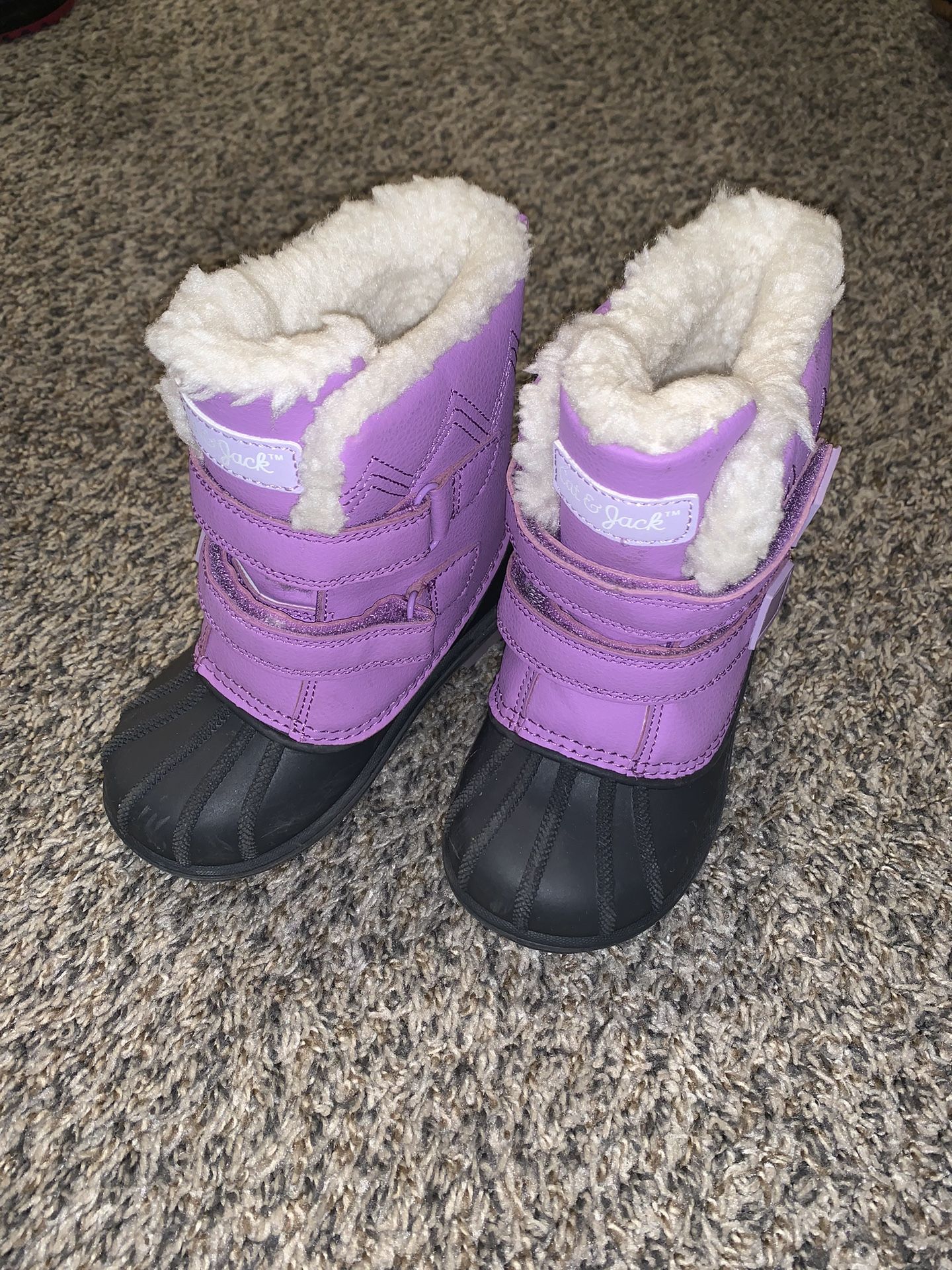 Cat&Jack Girl Snow Boots Size 8T Purple