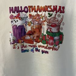 Hallow Thanks Mas Sweatshirt Medium 8-10 Unisex