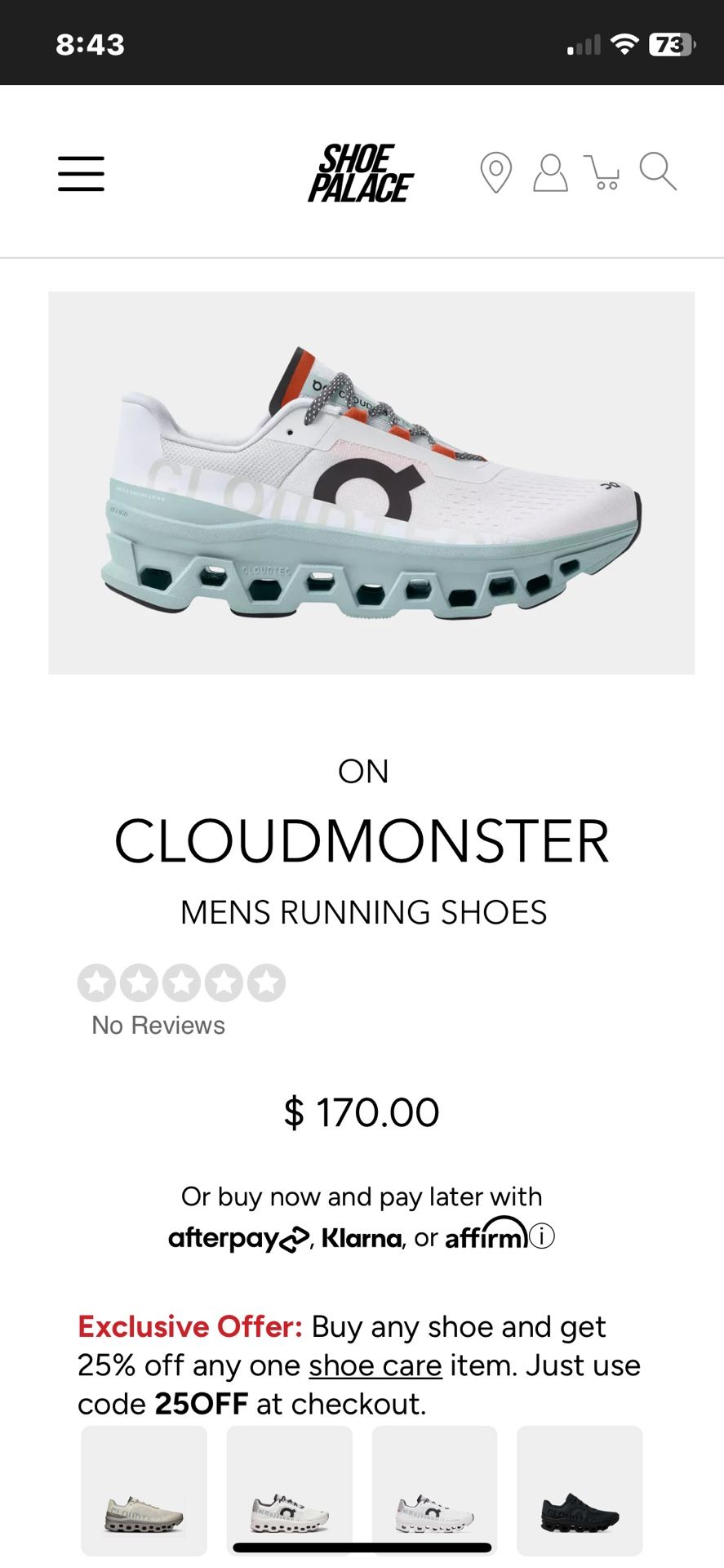 Men’s On Cloudmonster Running Shoes!