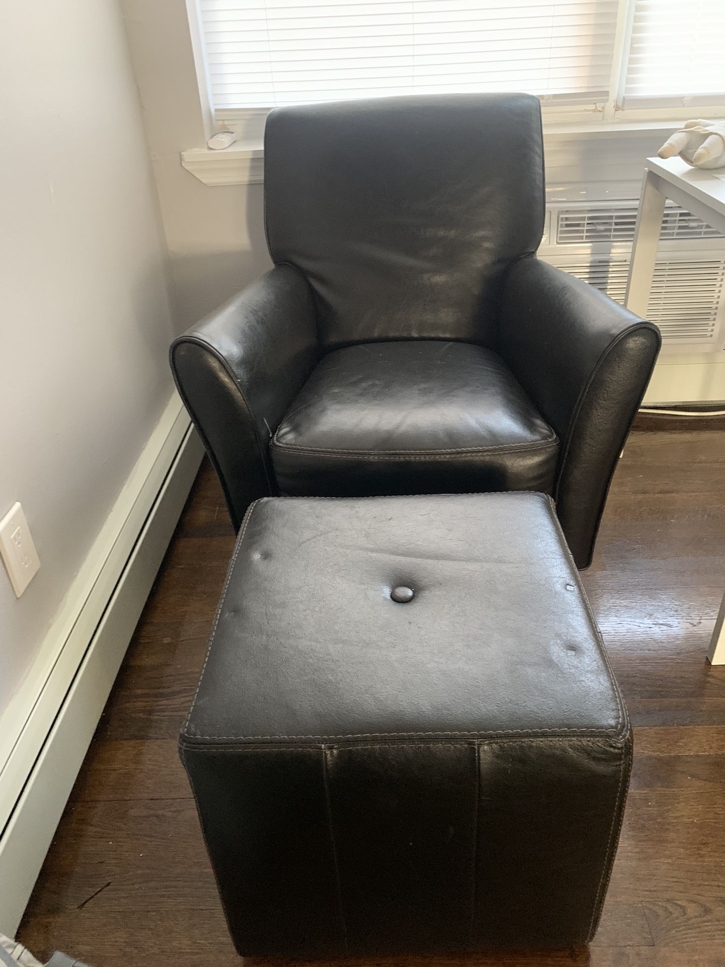 genuine leather chair set