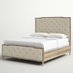 Upholstered Standard King Bed ($1050) - New In Box