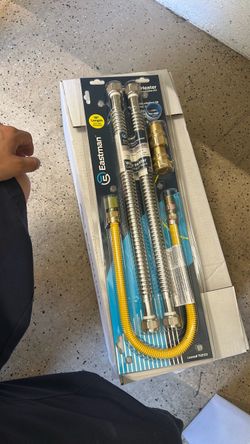 Gas water line installation kit
