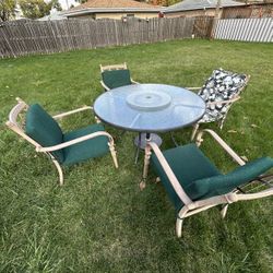 Outdoor Patio Table With 6 Chairs