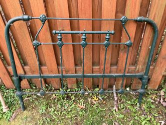 unmatched twin bed frame end piece, green; pick up only