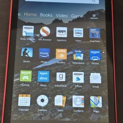 8 inches   Amazon Tablet Red