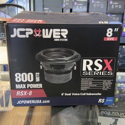 JCPower Audio System 8 Inch Dual Voice Coil Subwoofer