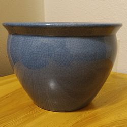 Blue Ceramic Plant Pot 