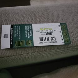1 Ticket Seattle Auto Show