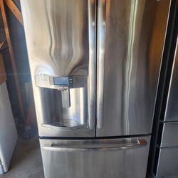 Fridge GE Counter Depth French Doors Stainless Steel Refrigerator Water And Ice Dispenser 