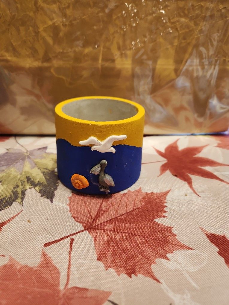 Succulent Hand Made And Painted Pots