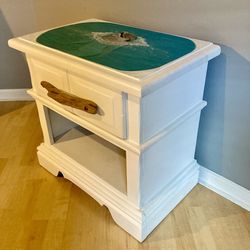 Nightstand/Side Table With Dolphin