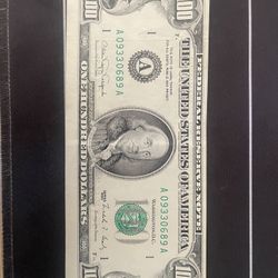 Collectors item, Old 100 bill 