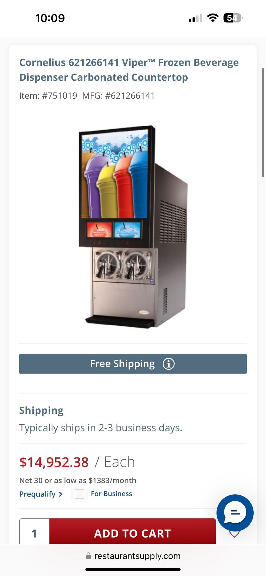 Frozen Beverage Dispenser Carbonated Countertop