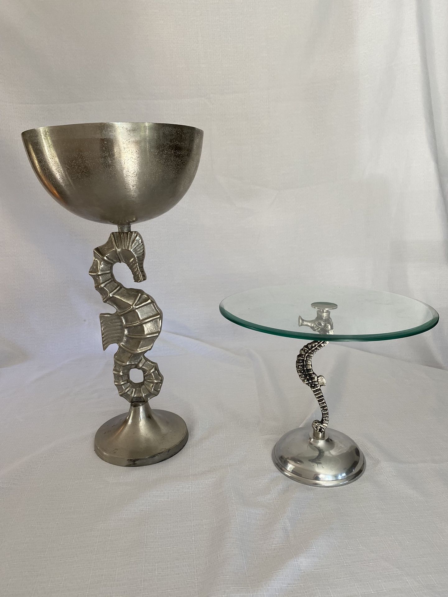 Seahorse Vase Stand And Cake Stand