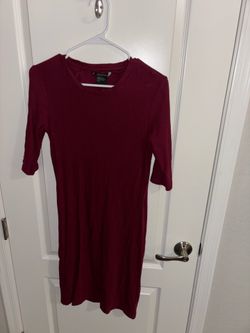 A|X Armani Exchange Burgundy Midi Dress