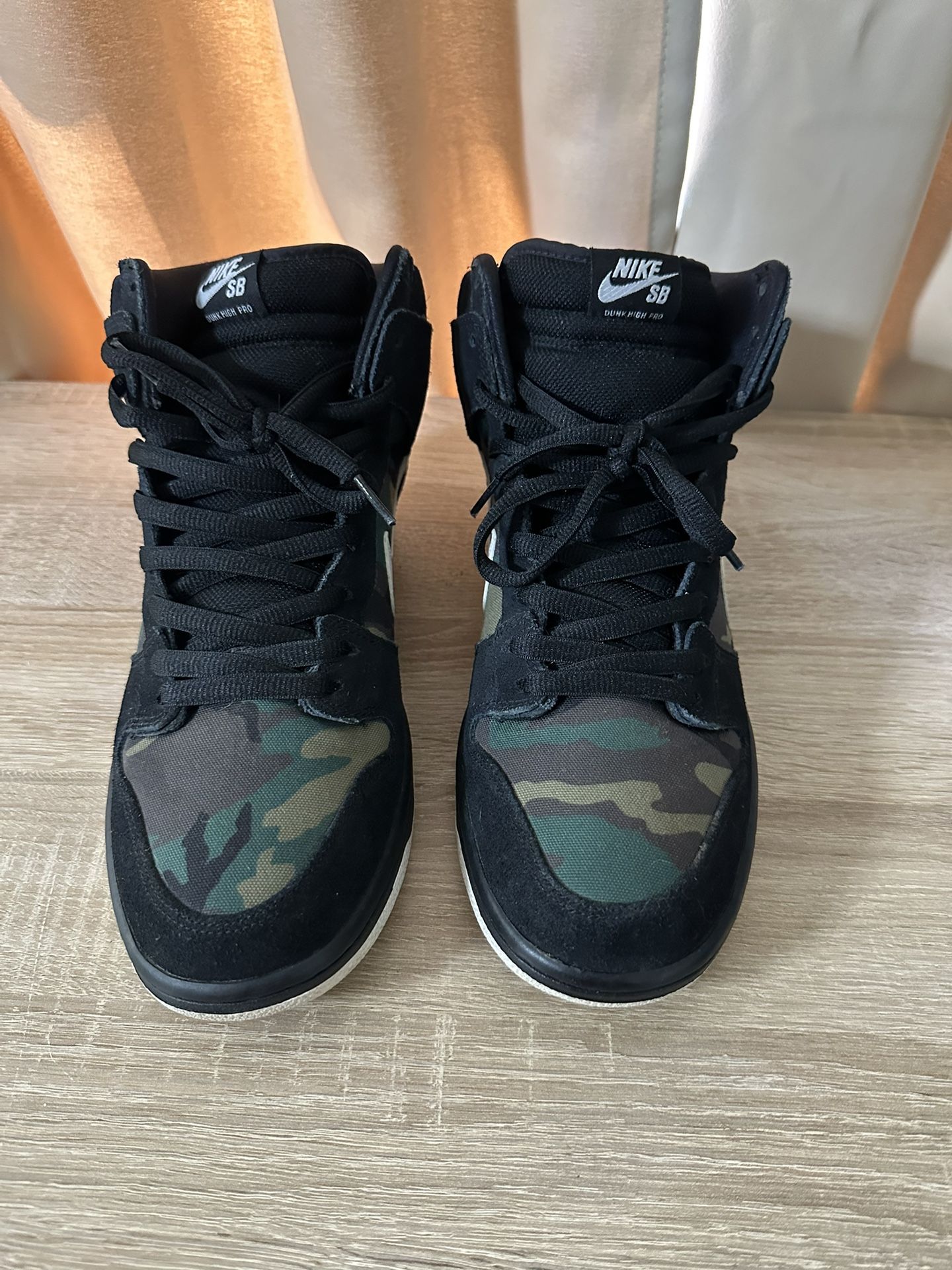 Nike SB Dunk High Pro Camo Army Green Black Men's Size Used